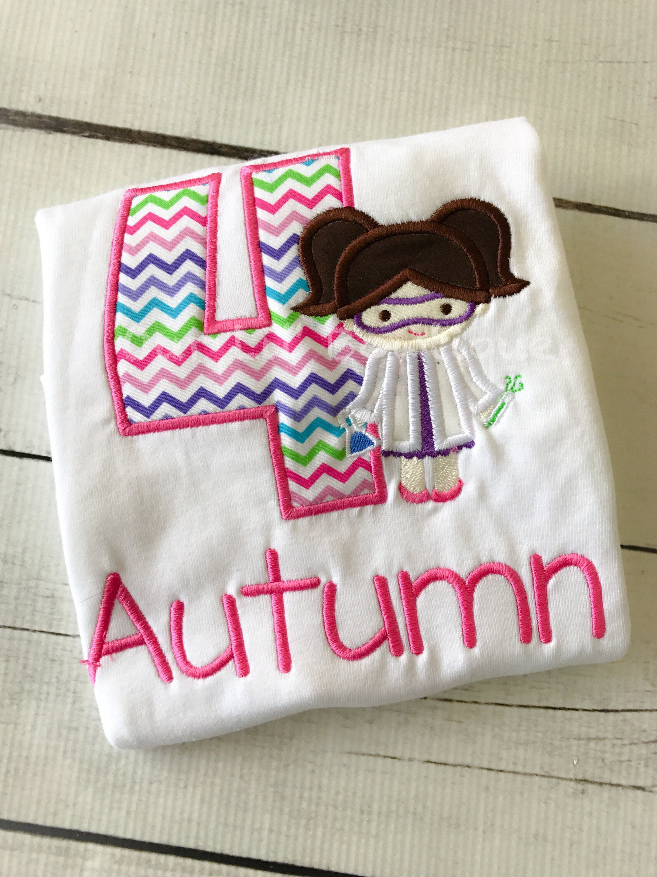 Personalized Scientist Birthday Shirt: Girl's Science Outfit