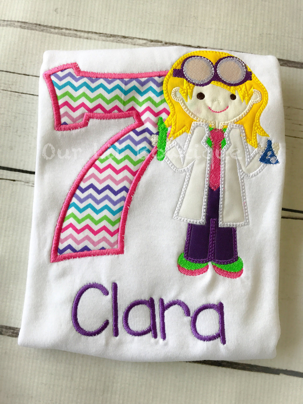 Personalized Scientist Birthday Shirt: Girl's Science Outfit