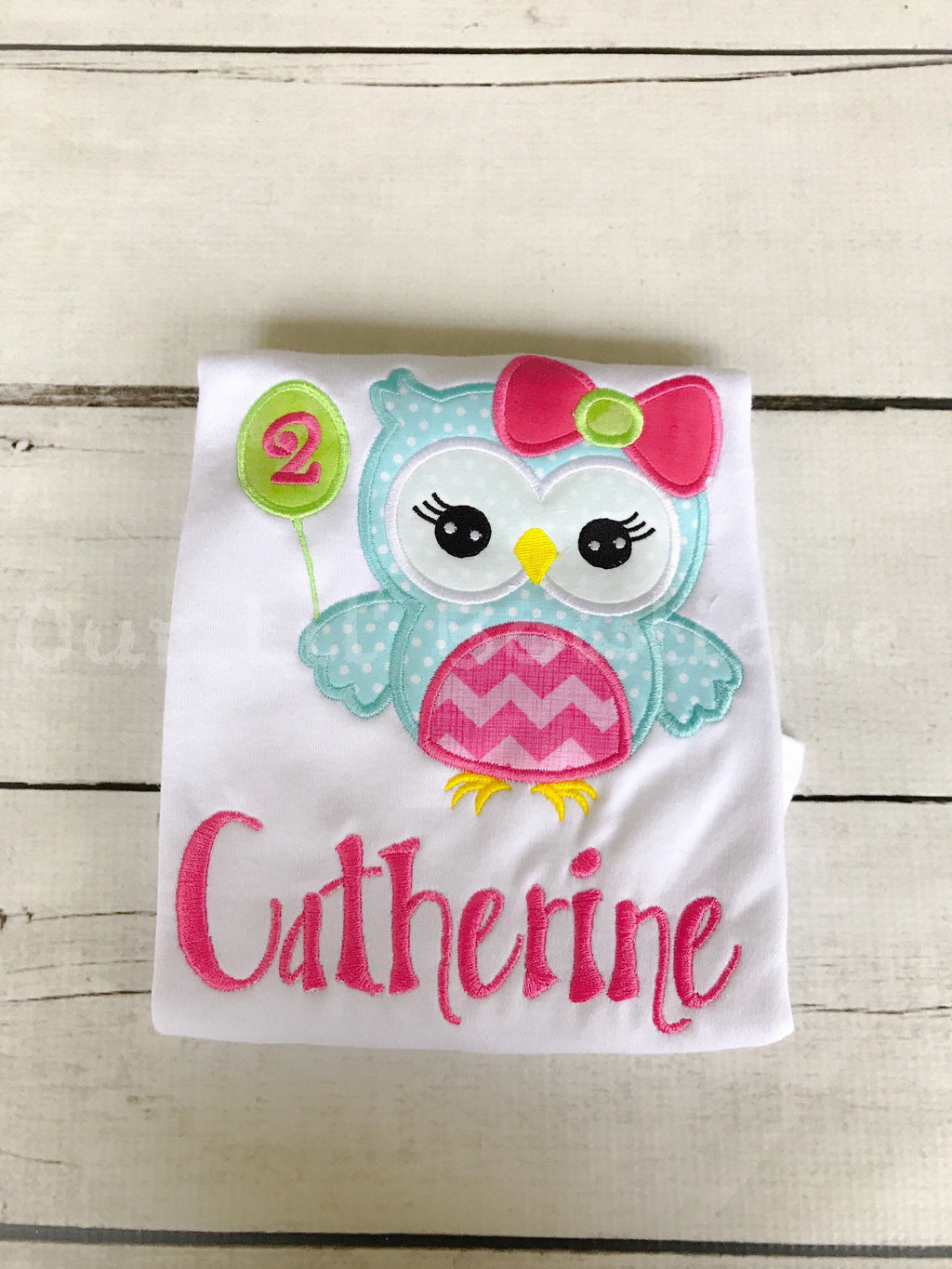 Personalized Owl Birthday Shirt: Appliqué Girl or Boy Outfit