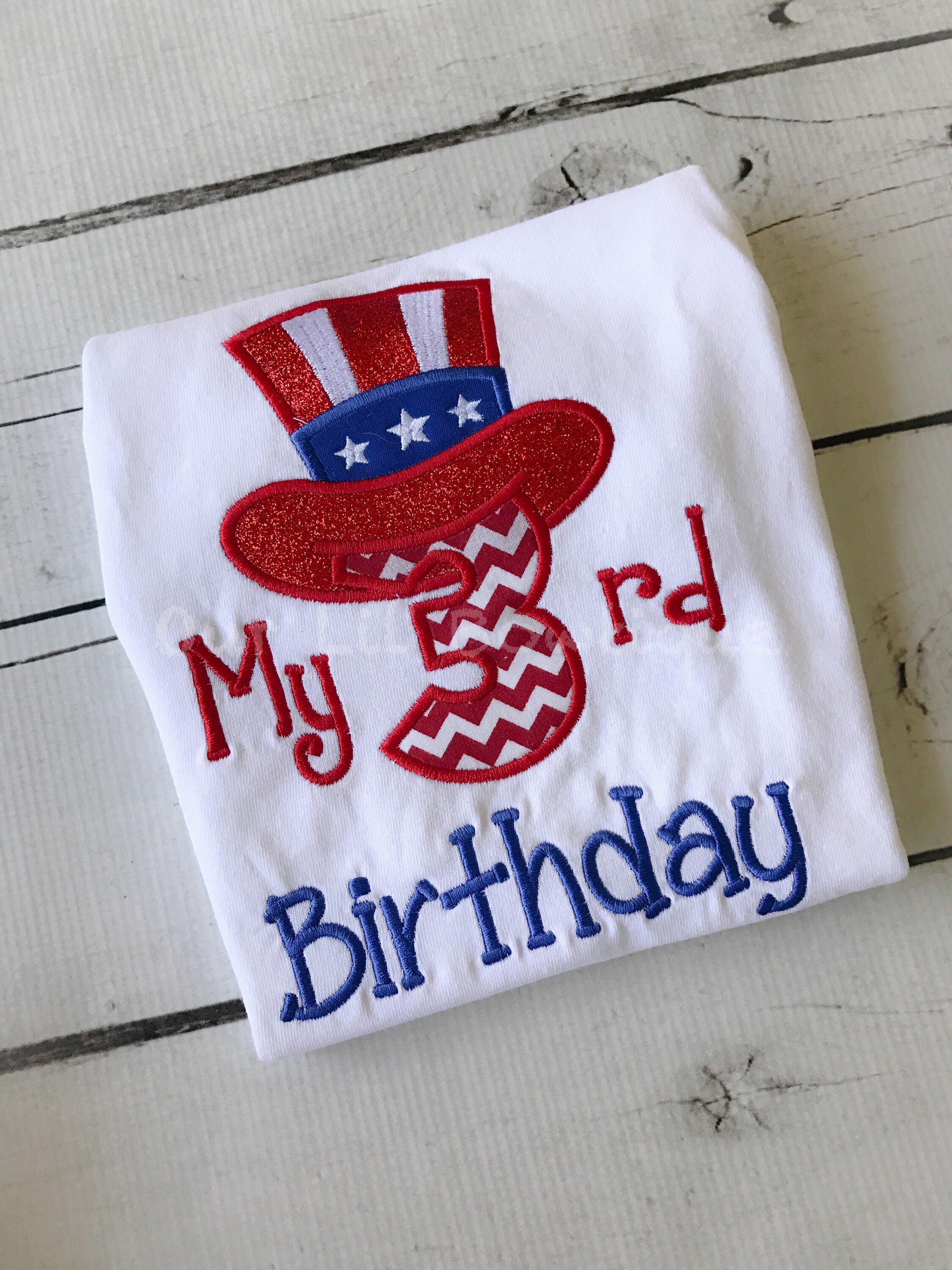 1st Birthday 4th of July Shirt: Patriotic Baby Girl Outfit