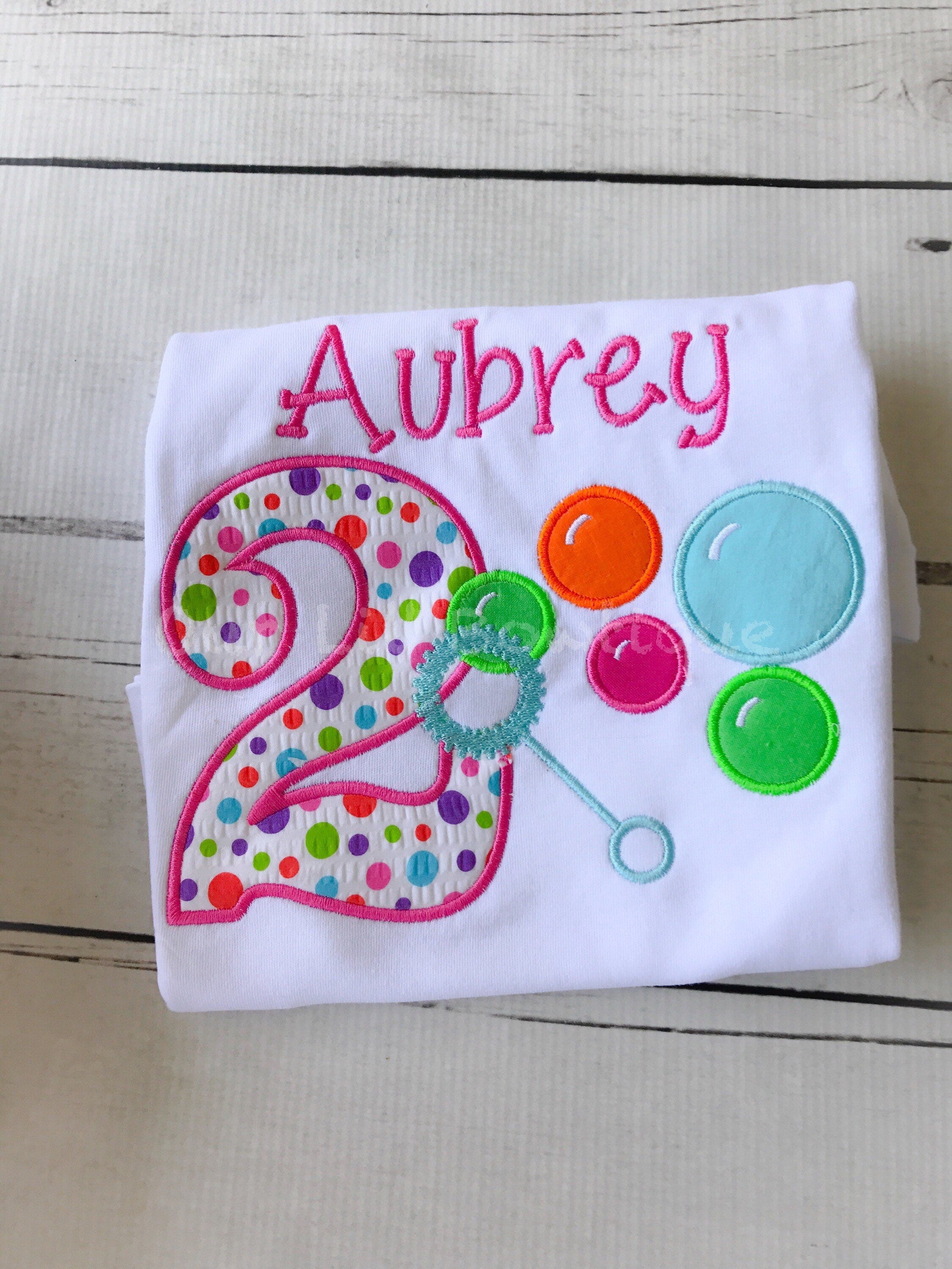 Bubbles Birthday Shirt - Bubble Wand Shirt - Bubble Birthday - Personalized Birthday Shirt - Girl - Bubble Birthday Shirt - Blowing Bubbles