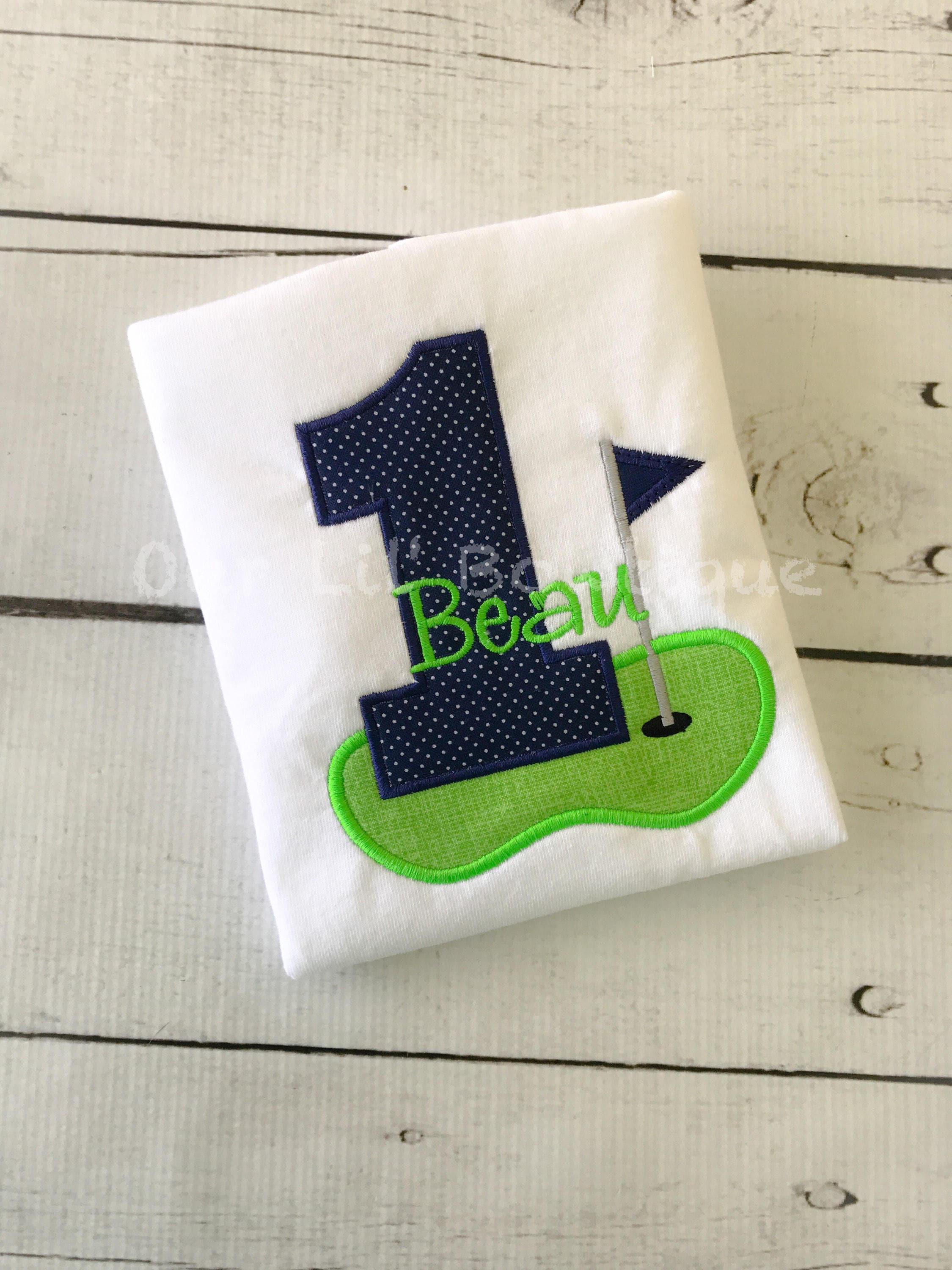 Personalized Golf Birthday Shirt - Embroidered Boy's Tee - Golf Shirt - Golf Birthday