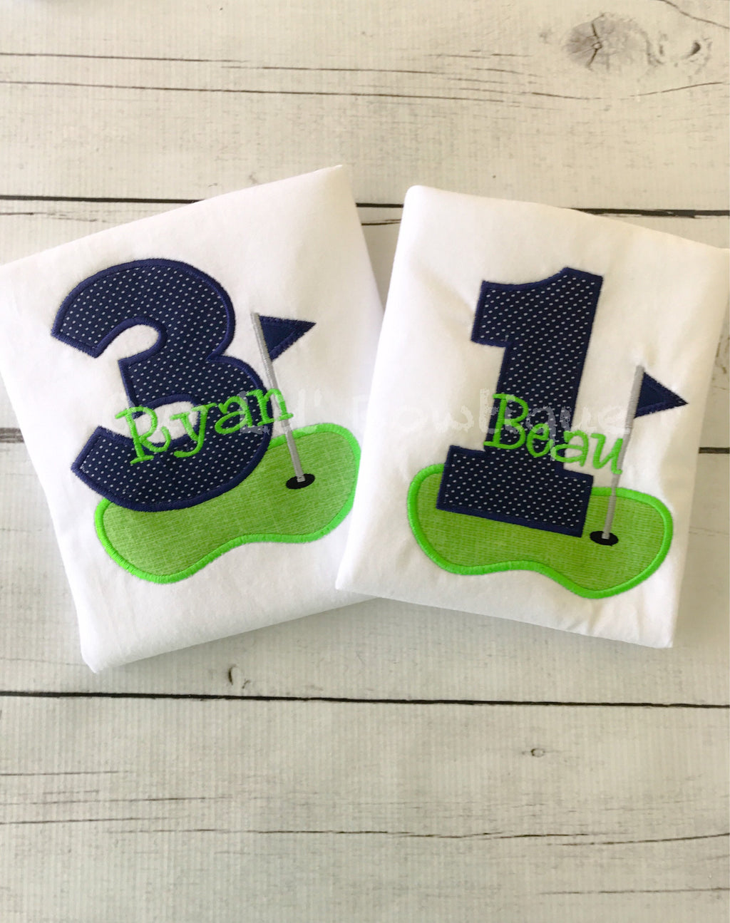 Personalized Golf Birthday Shirt - Embroidered Boy's Tee - Golf Shirt - Golf Birthday