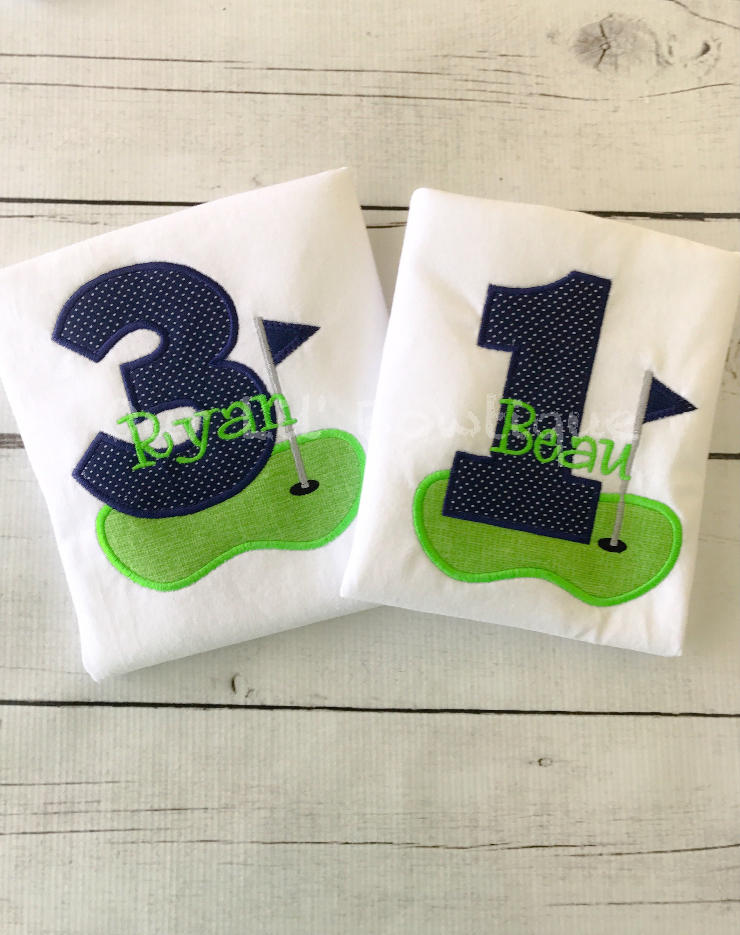 Personalized Golf Birthday Shirt - Embroidered Boy's Tee - Golf Shirt - Golf Birthday