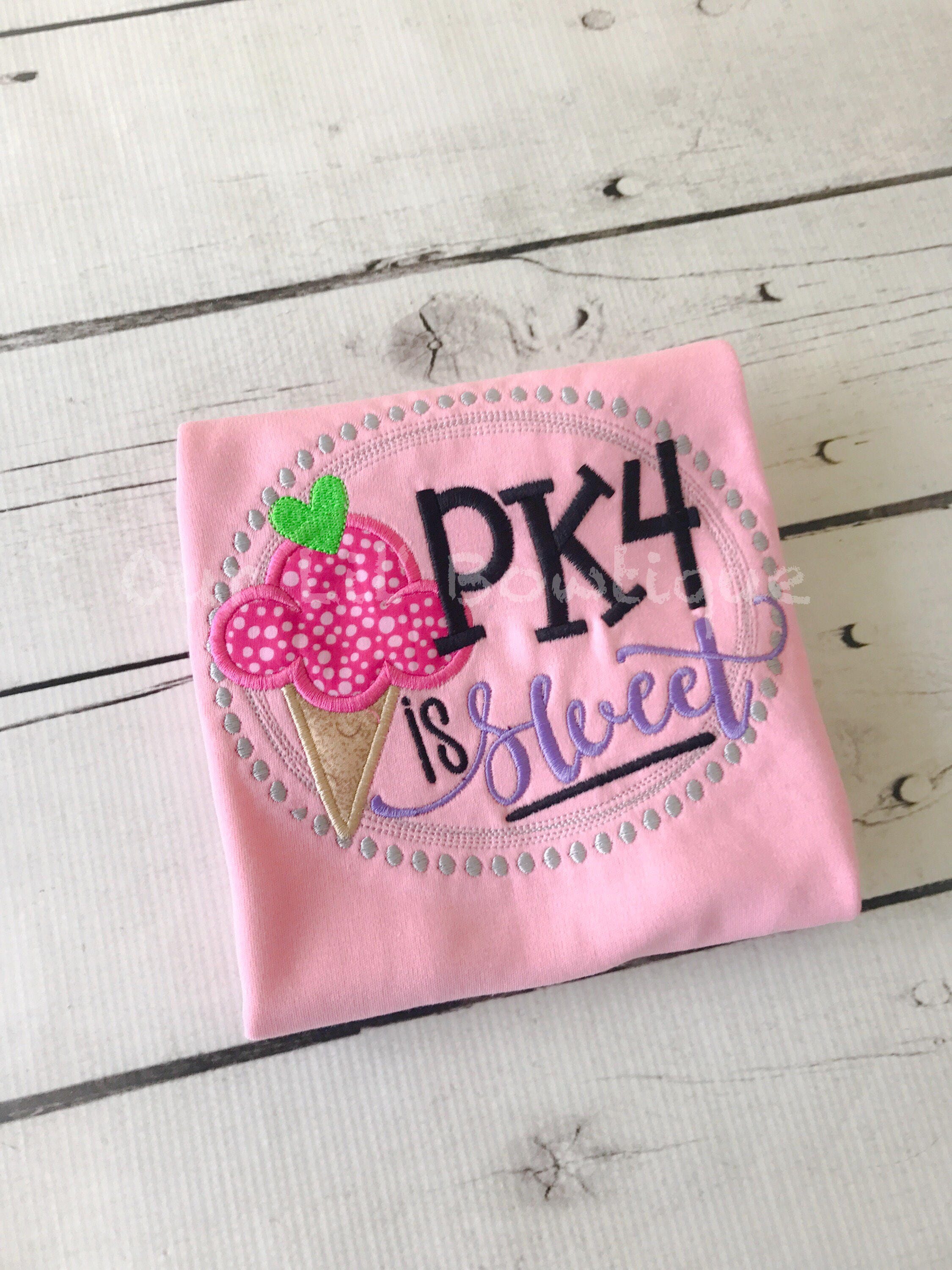 Kindergarten Is Sweet - School Shirt - Preschool Shirt - VPK Shirt - Kindergarten Shirt - Girl Back to School - Custom School Shirt
