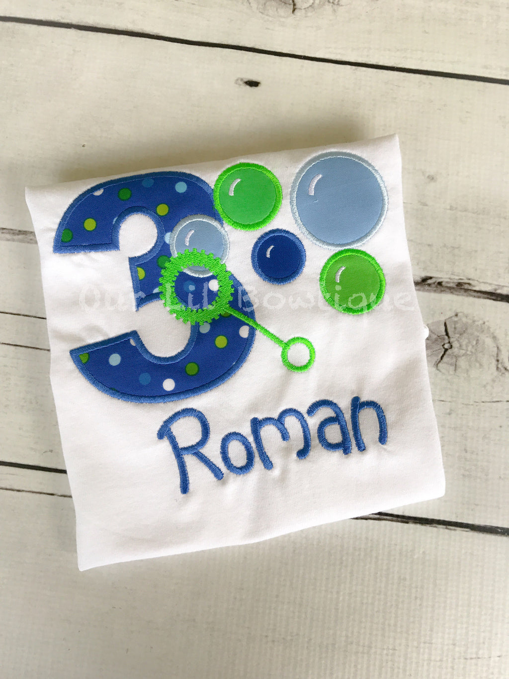 Bubble Birthday Shirt: Personalized Boy's First Birthday
