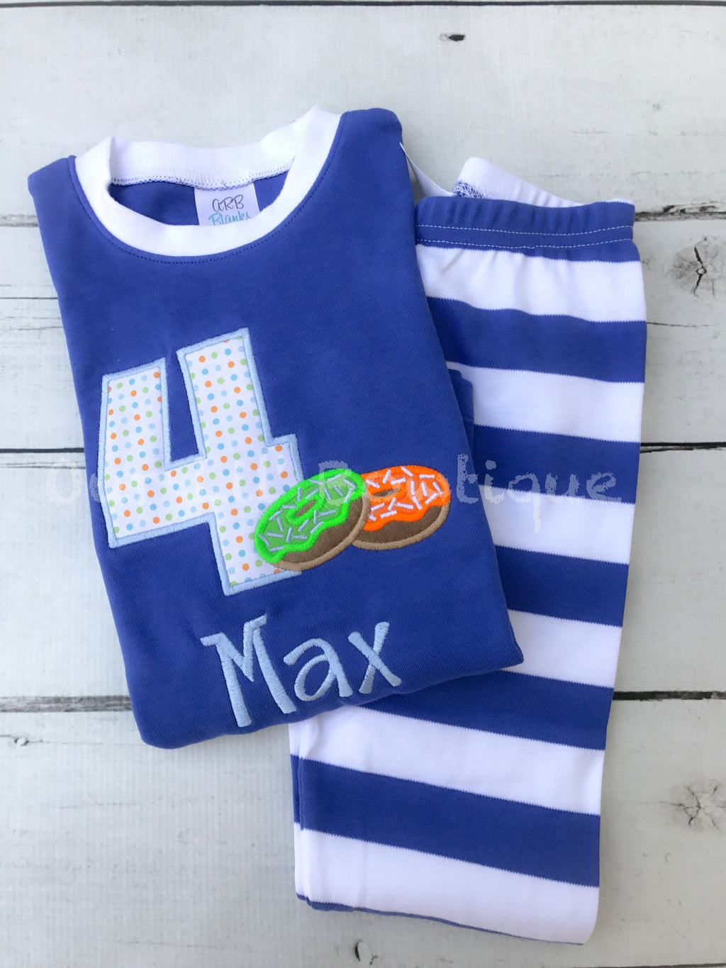 Donut Birthday Shirt: Personalized Appliqué Outfit