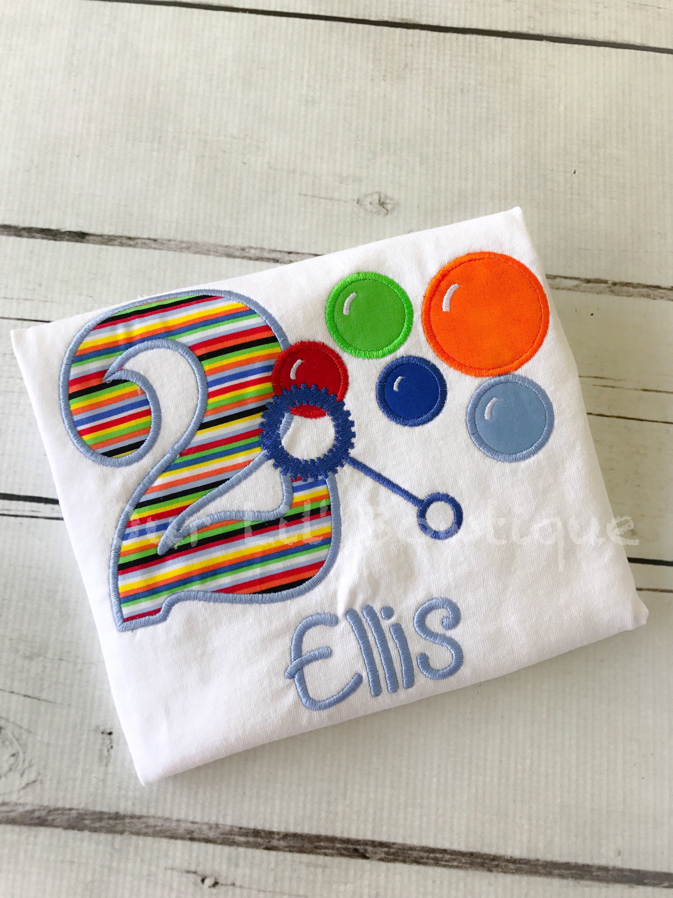 Bubble Birthday Shirt: Personalized Boy Birthday Outfit
