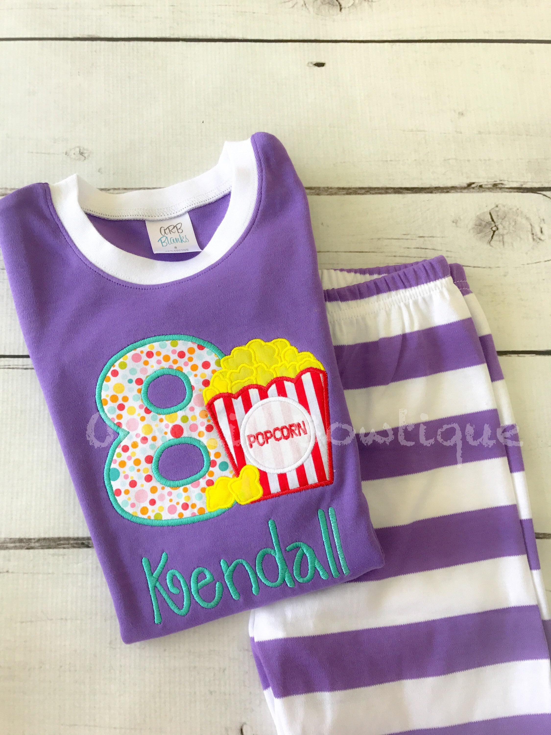 Personalized Popcorn Birthday Shirt: Movie Party Outfit