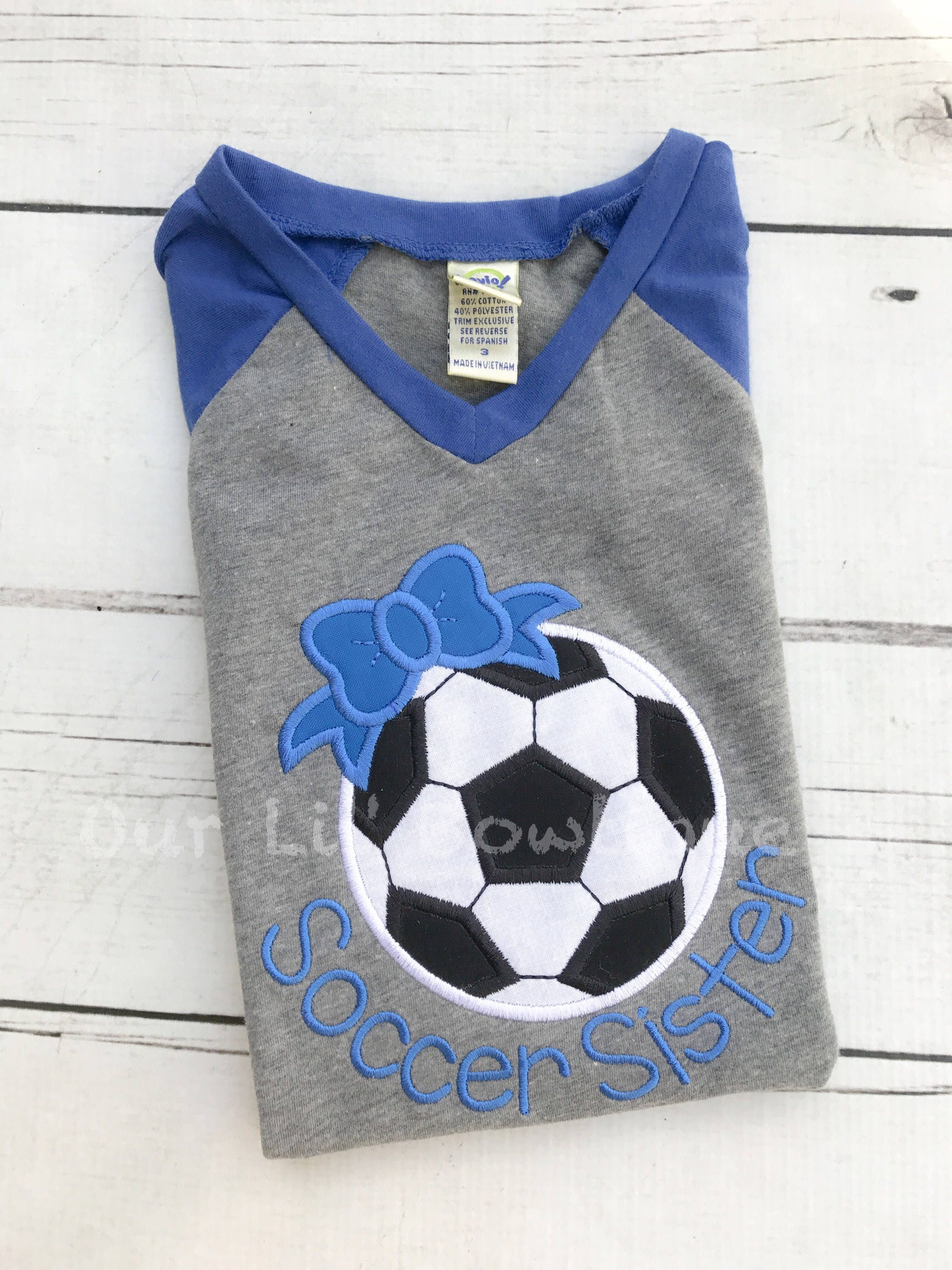 Soccer Sister Raglan Shirt: Personalized Toddler Tee
