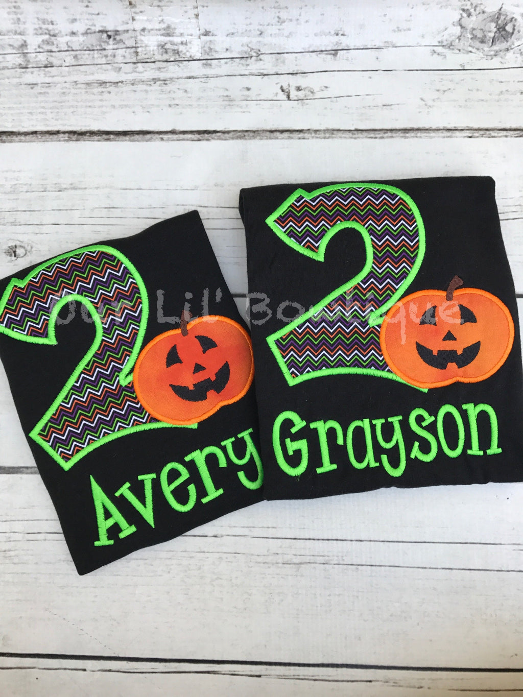 Personalized Halloween Birthday Shirt: Pumpkin Appliqué, Custom Age
