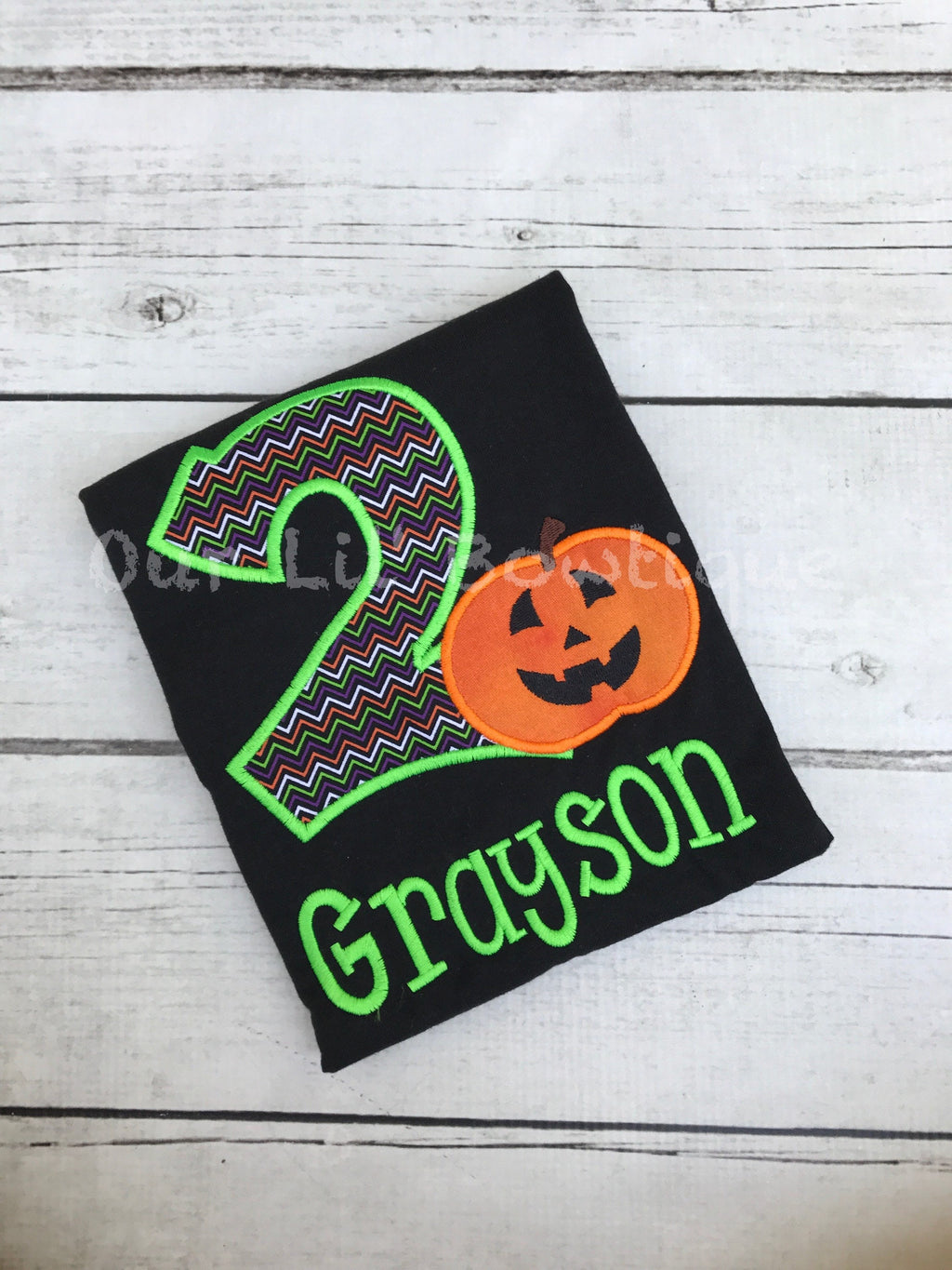 Personalized Halloween Birthday Shirt: Pumpkin Appliqué, Custom Age