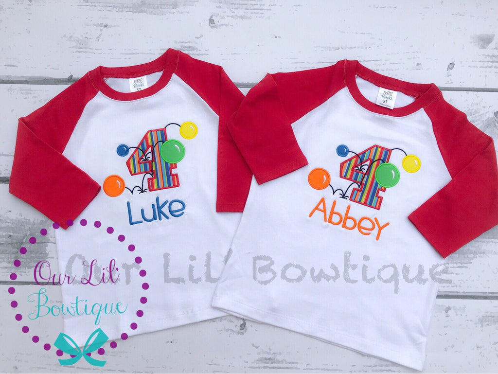 Personalized Bouncy Ball Birthday Shirt - Bounce House Party