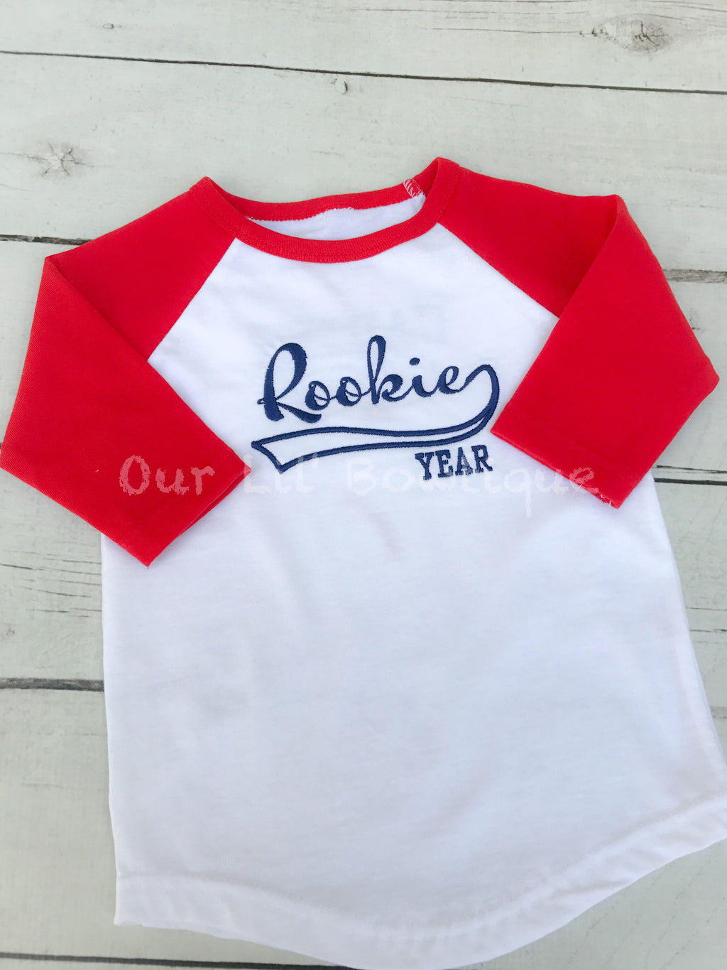 Rookie Year Baseball Birthday Shirt - Personalized Raglan