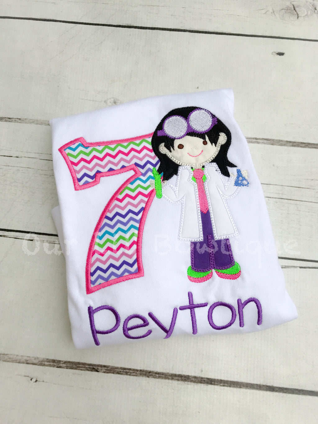 Personalized Scientist Birthday Shirt: Girl's Science Outfit