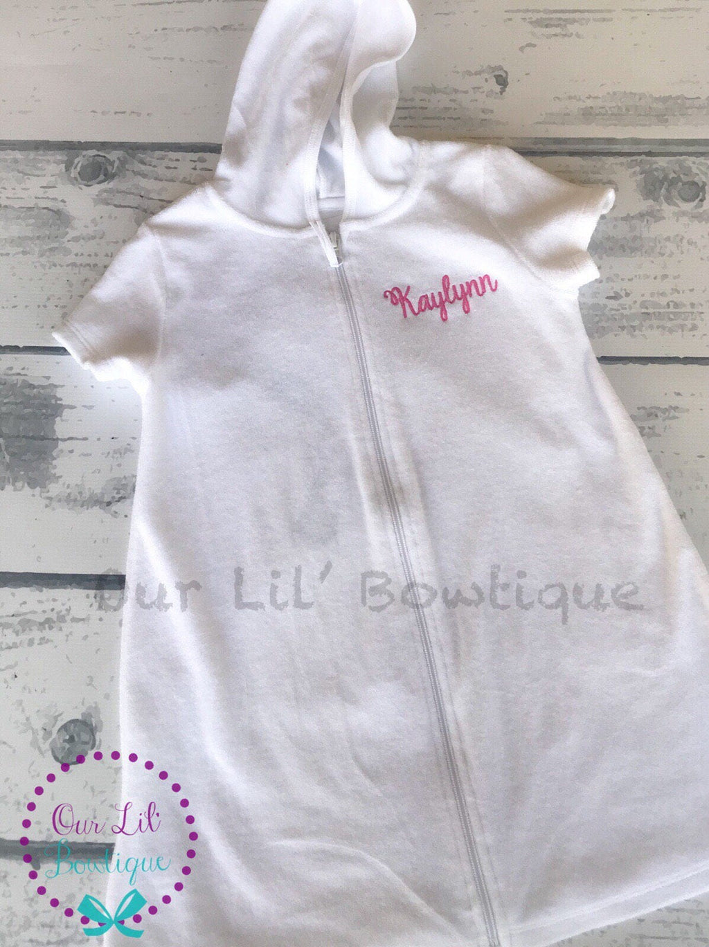 Personalized Flamingo Terry Cloth Cover Up: Toddler Swim, Dance