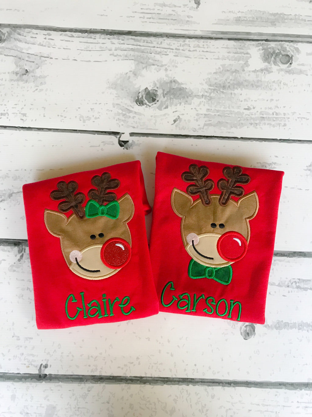 Reindeer Shirt - Kids Reindeer Shirt - Boy Reindeer Shirt - Girl Reindeer Shirt - Sibling Christmas Shirt - Christmas Shirts - Personalized