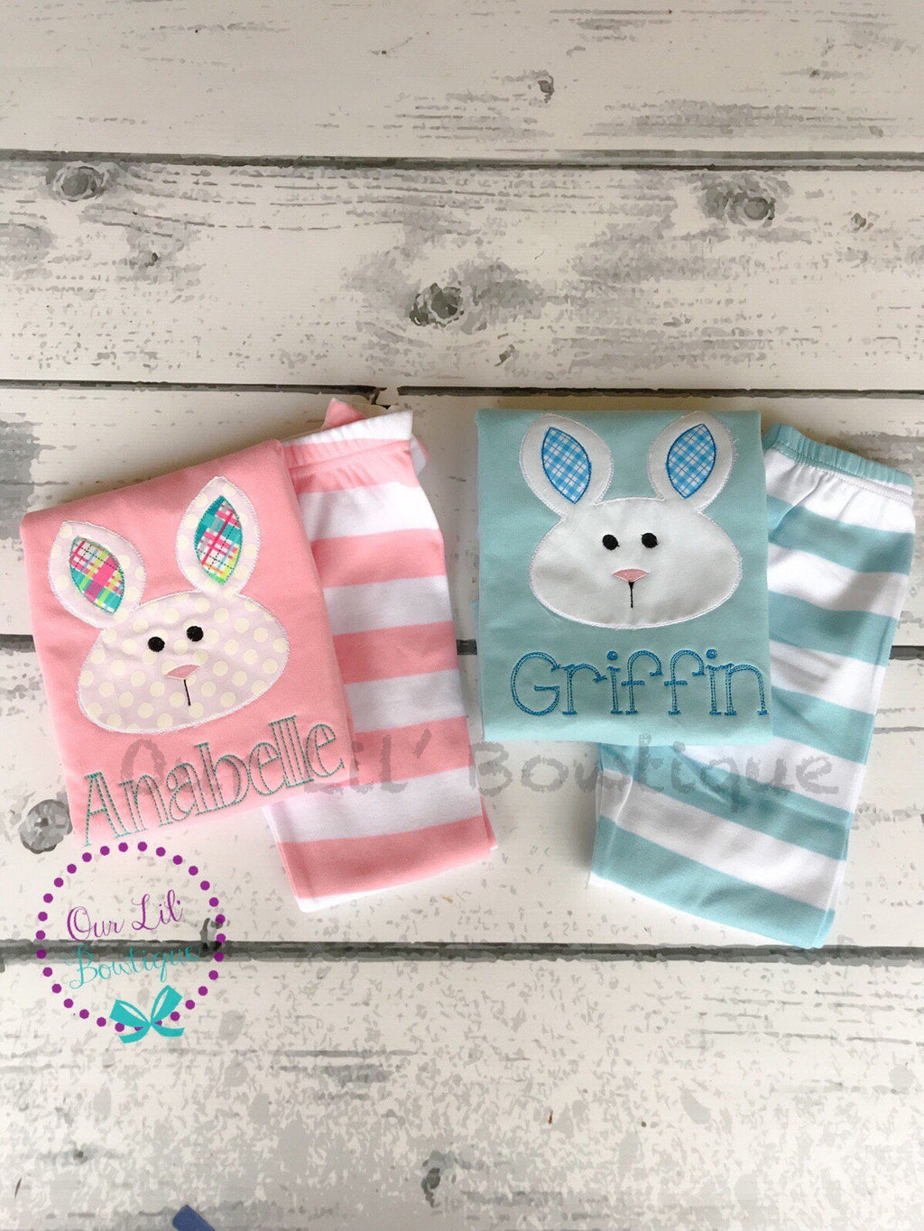 Personalized Easter Bunny Pajamas: Cotton Blend PJs