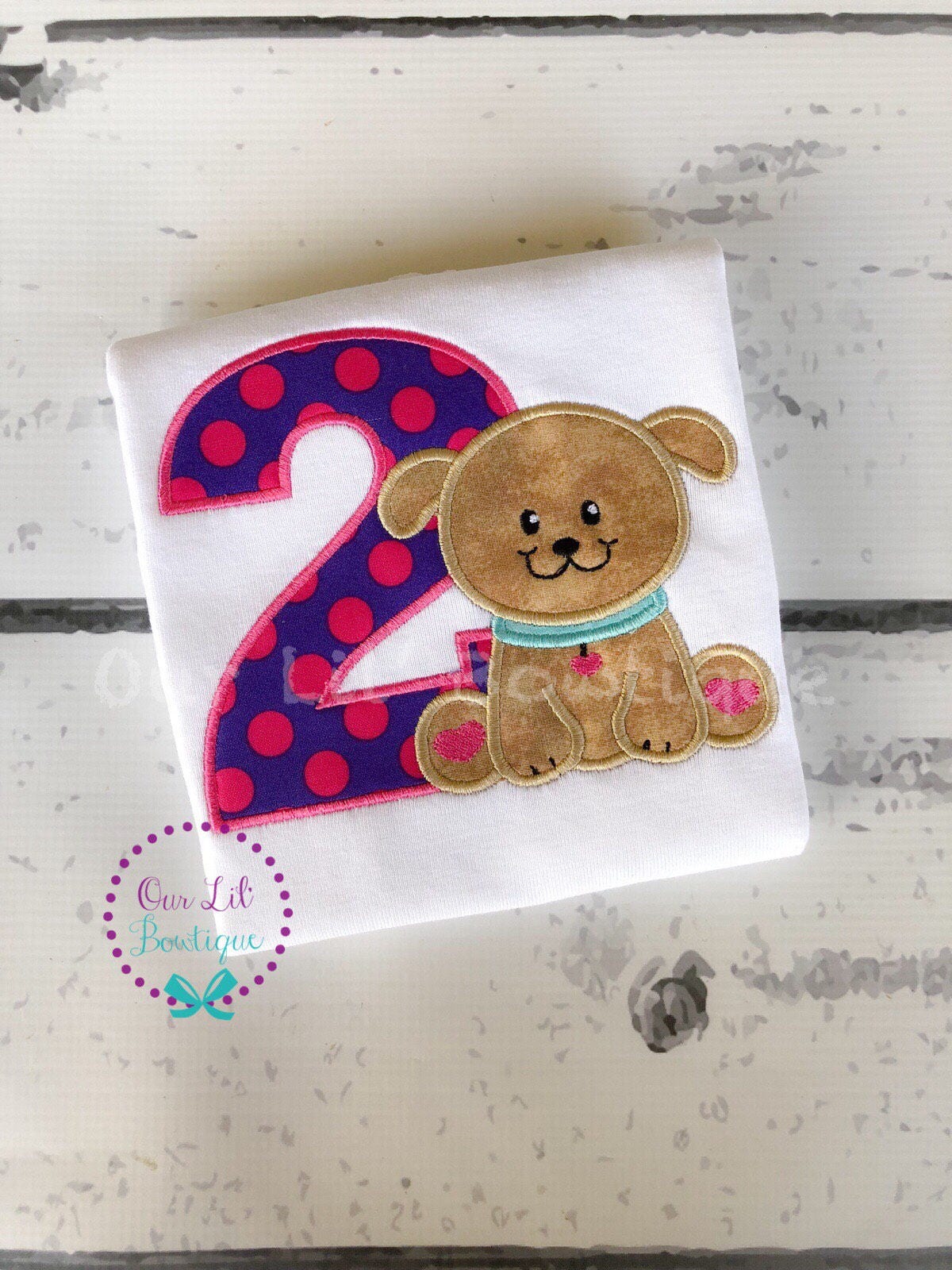 Personalized Puppy Birthday Applique Shirt