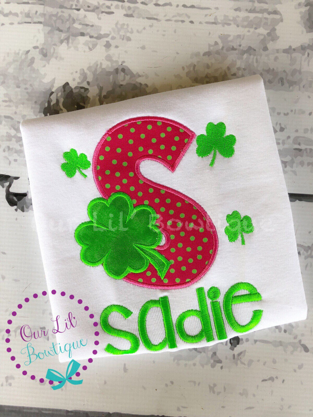 Personalized Shamrock Shirt: Embroidered St. Patrick's Day Bodysuit
