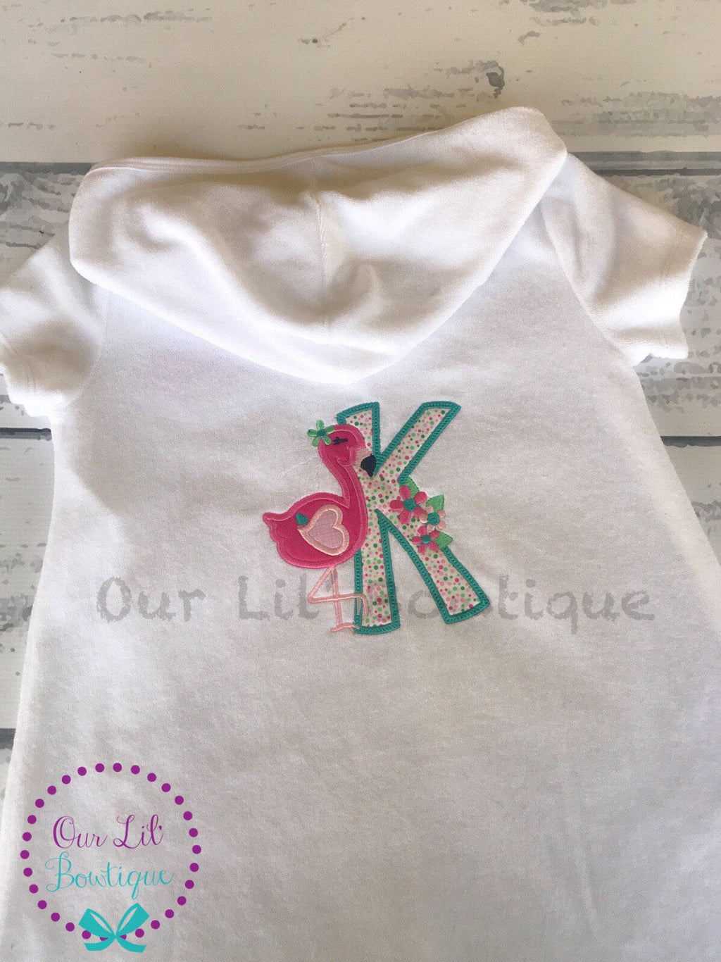 Personalized Flamingo Terry Cloth Cover Up: Toddler Swim, Dance