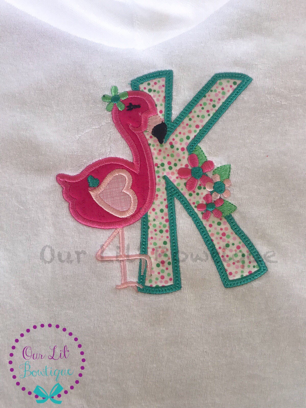 Personalized Flamingo Terry Cloth Cover Up: Toddler Swim, Dance