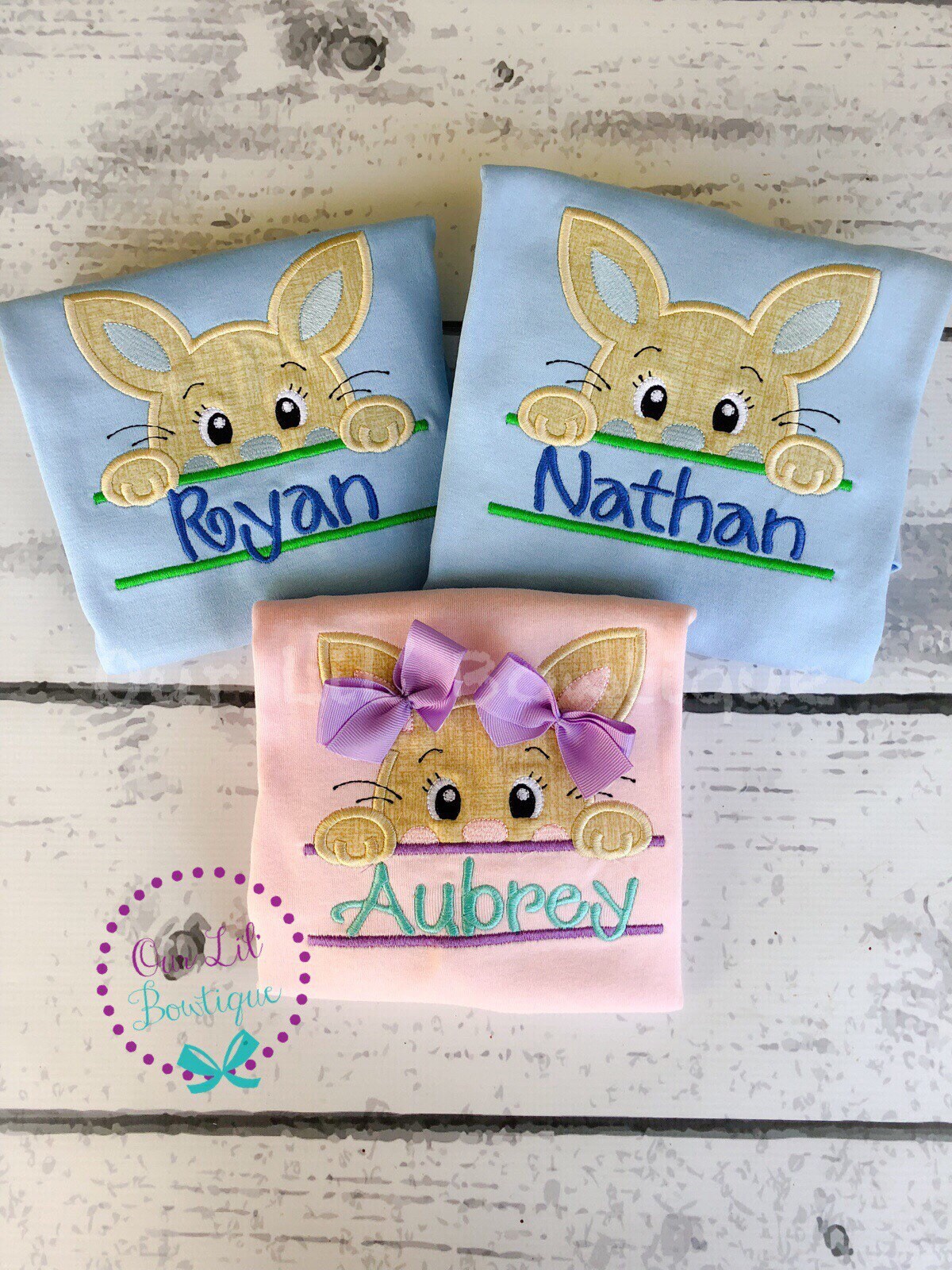 Easter Bunny Shirt - Personalized St. Easter Shirt - Split Bunny - Kids Easter Shirt -Sibling Shirts -Girls Easter Shirt - Boys Easter Shirt