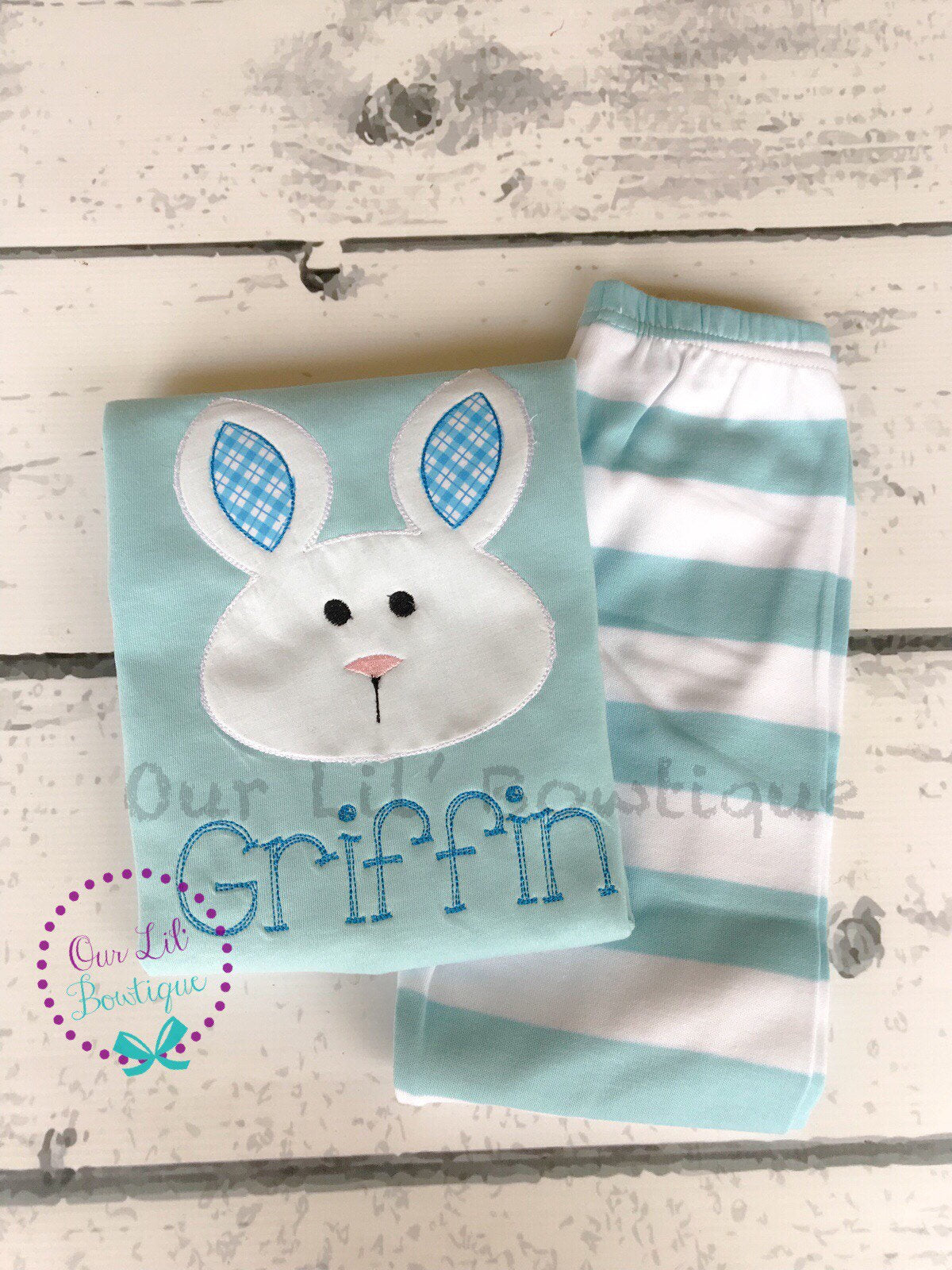 Personalized Easter Bunny Pajamas: Cotton Blend PJs