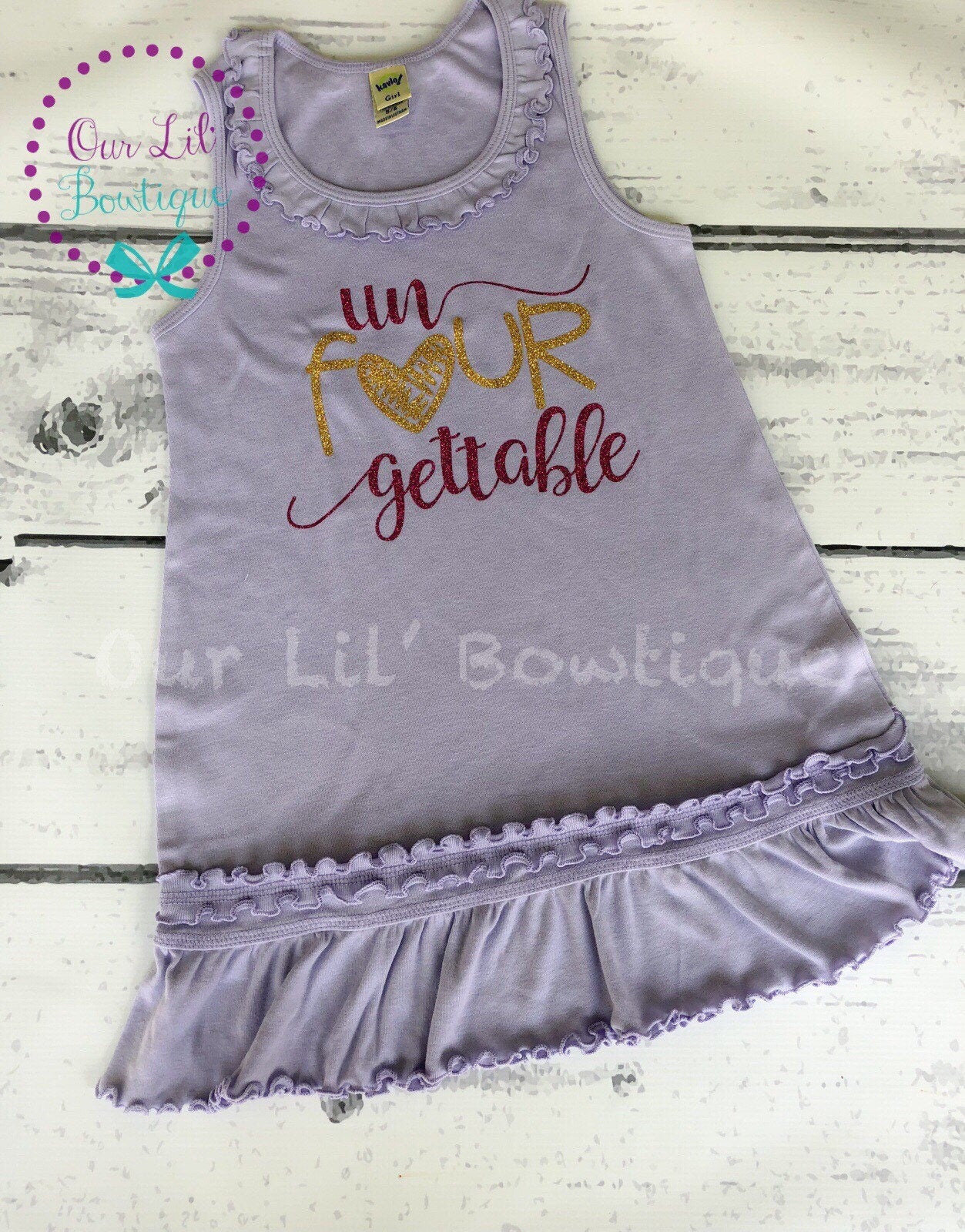 UnFOURgettable 4th Birthday Dress: Custom Embroidered Outfit