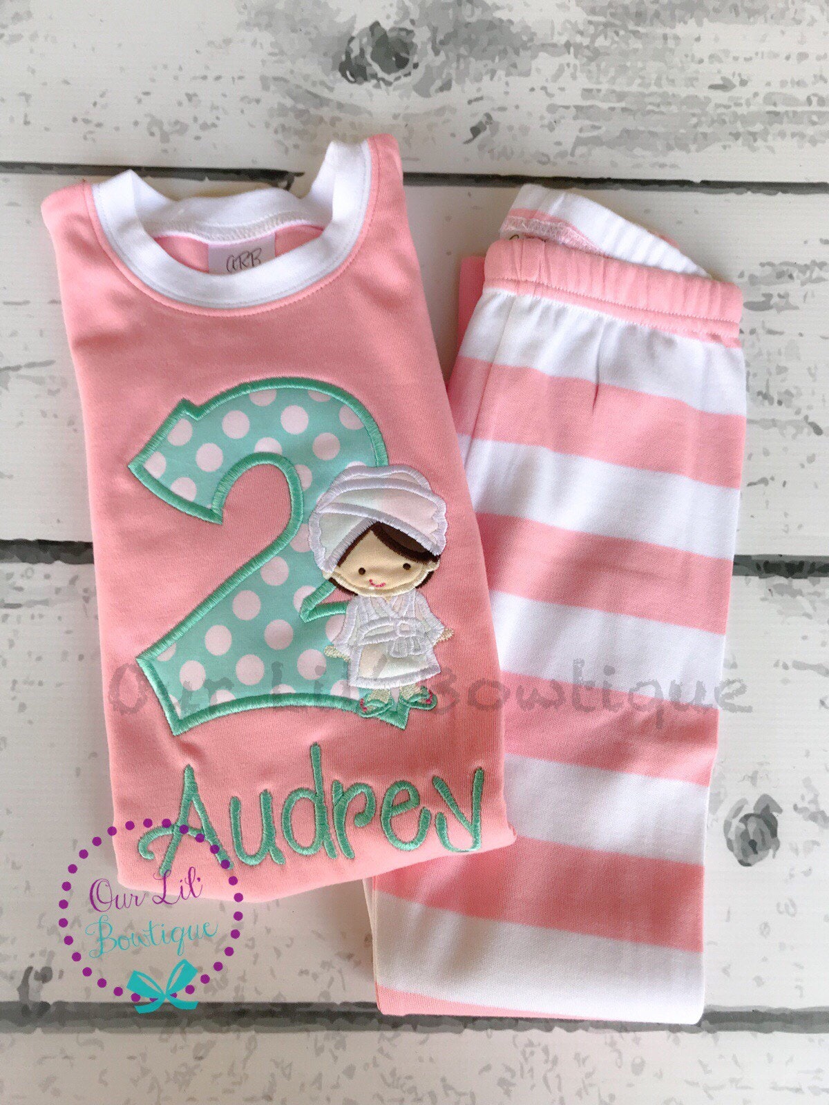 Personalized Spa Day Birthday Applique Shirt