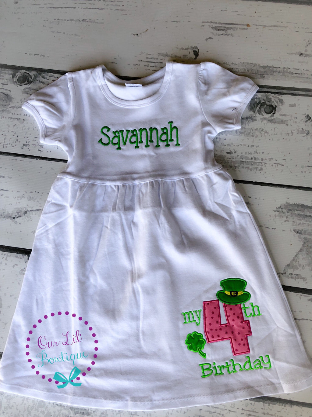 Shamrock 2nd Birthday Shirt: St Patricks Day Applique Bodysuit