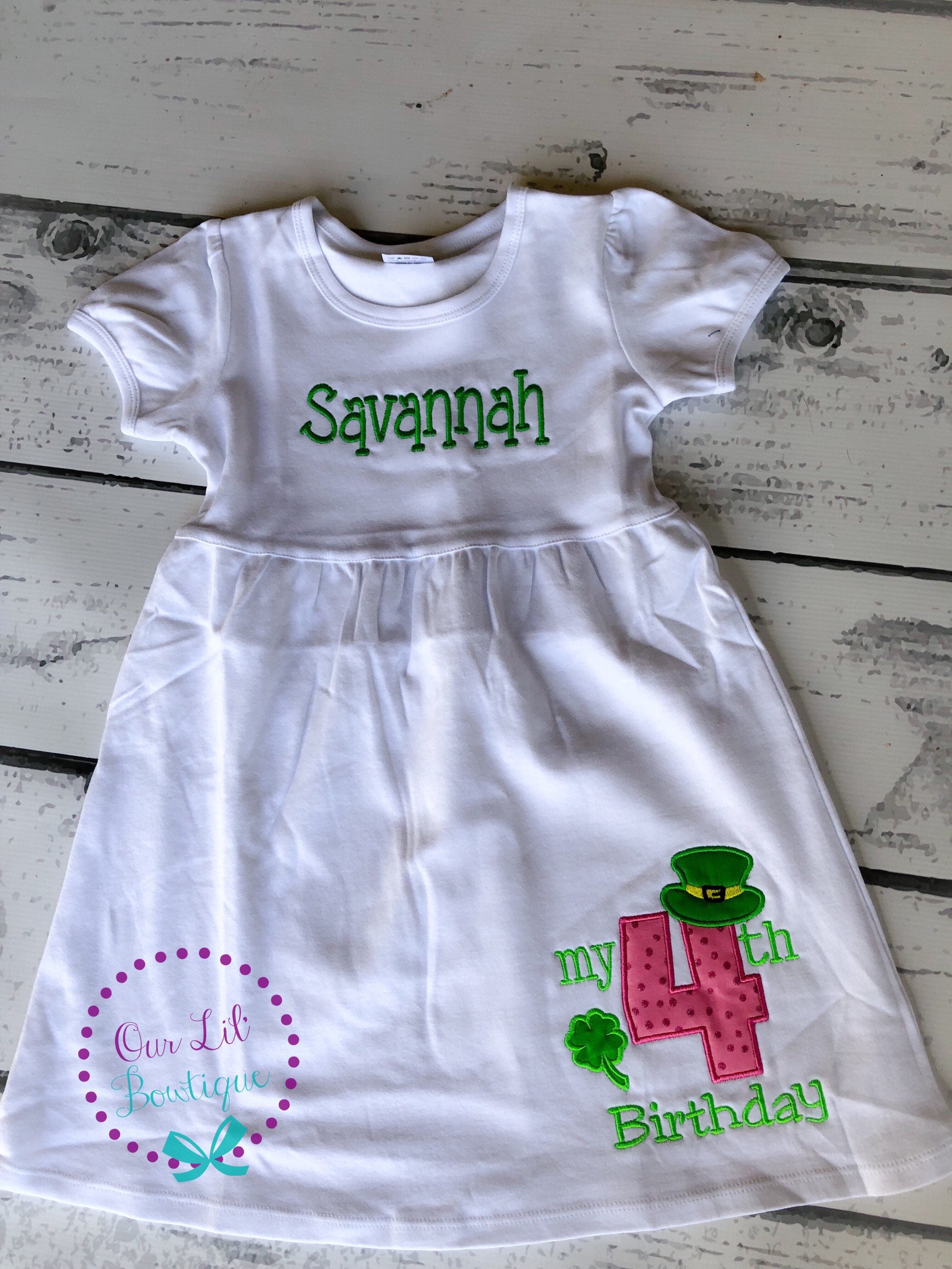 Shamrock 1st Birthday Shirt: St. Patrick's Day Applique Bodysuit