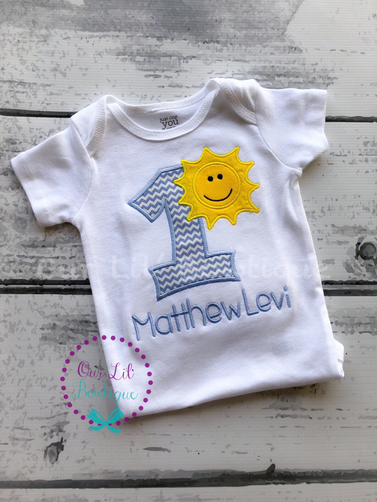 Sunshine 1st Birthday Shirt - Personalized First Birthday Outfit - One in the Sun