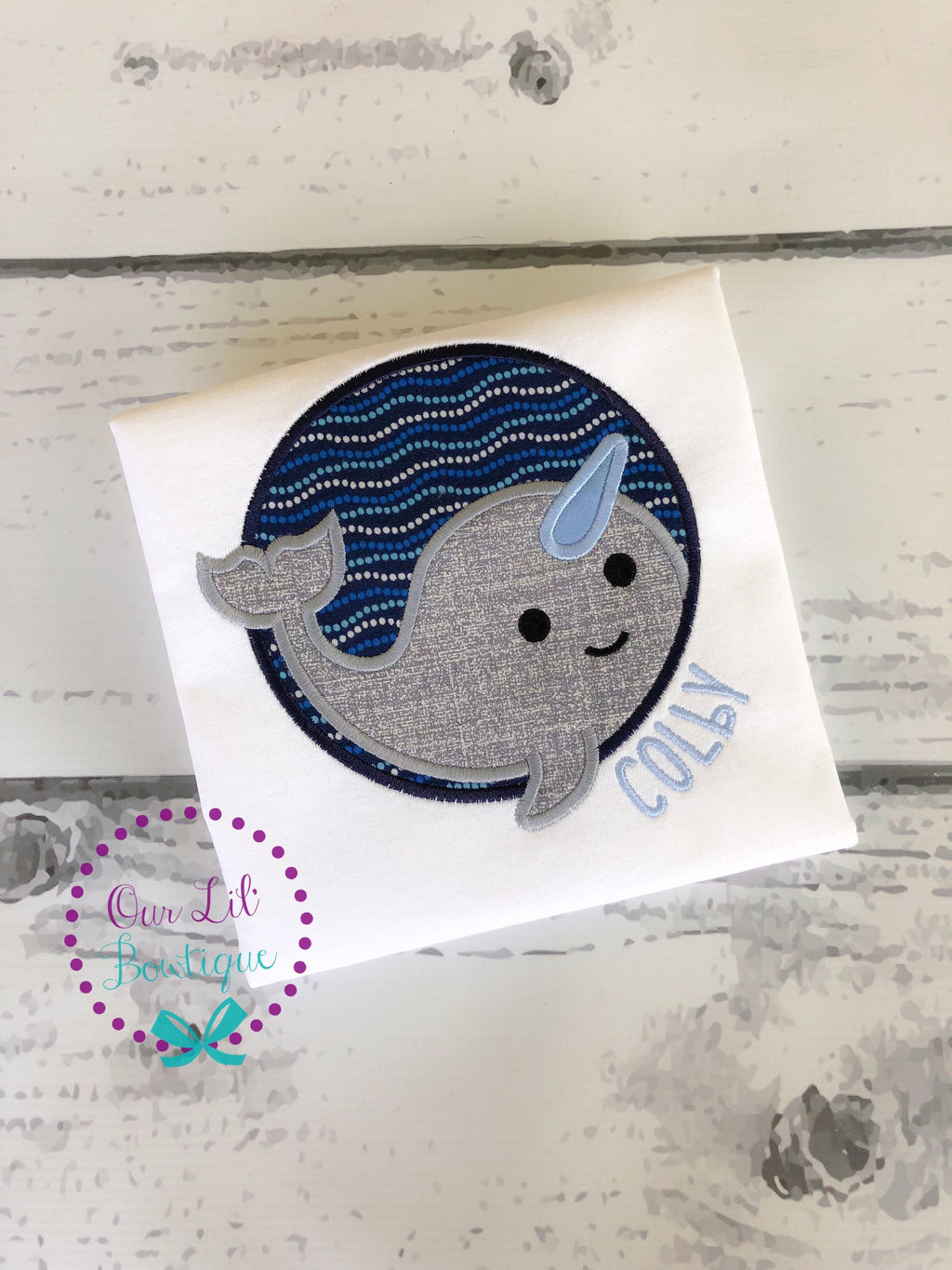 Personalized Narwhal Shirt - Girl Narwhal Shirt - Boy Narwhal Shirt - Cute Narwhal Applique - Narwhal Applique - Summer Shirt - Birthday