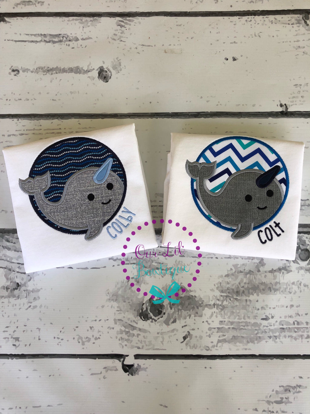 Personalized Narwhal Shirt - Girl Narwhal Shirt - Boy Narwhal Shirt - Cute Narwhal Applique - Narwhal Applique - Summer Shirt - Birthday
