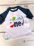 O-Fish-Ally One Birthday Shirt - Fishing Theme - Personalized