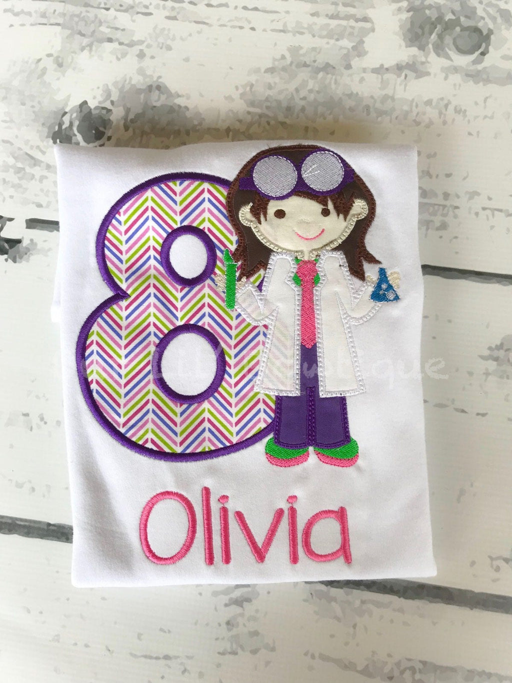 Personalized Scientist Birthday Shirt: Girl's Science Outfit