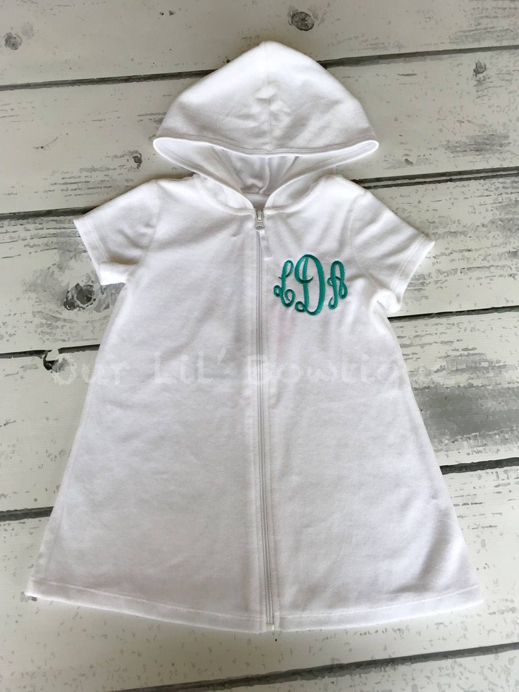 Personalized Flamingo Terry Cloth Cover Up: Toddler Swim, Dance