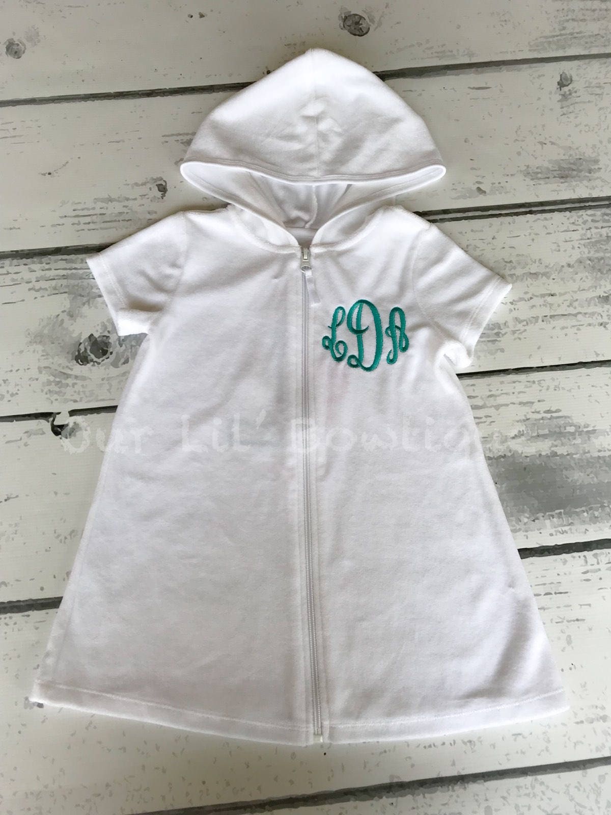 Personalized Flamingo Terry Cloth Cover Up: Toddler Swim, Dance