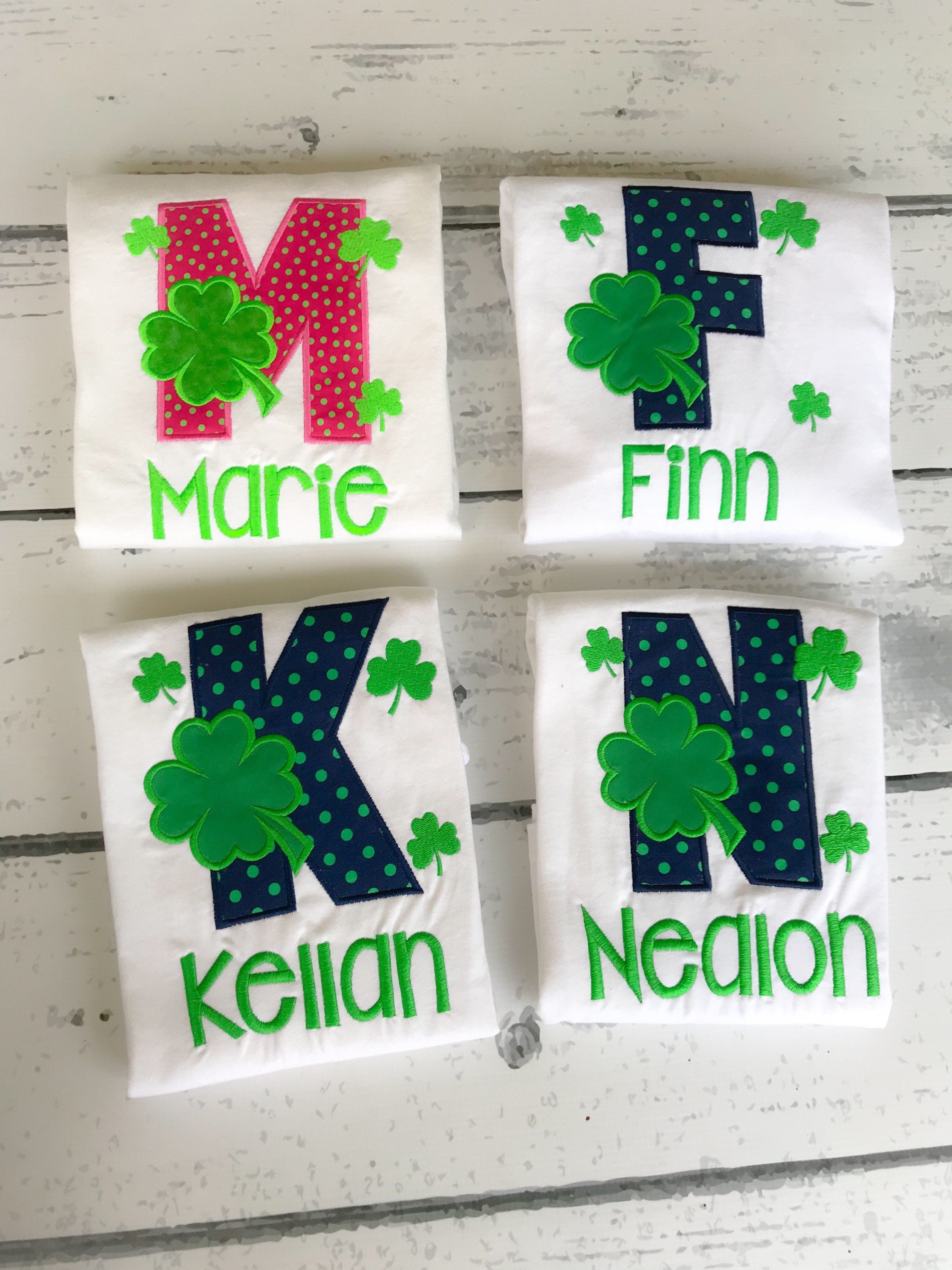 Personalized Shamrock Shirt: Embroidered St. Patrick's Day Bodysuit