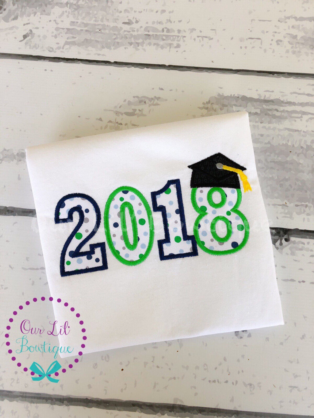 Personalized Graduation Shirt: Embroidered Bodysuit or Tee - 2026 Grad