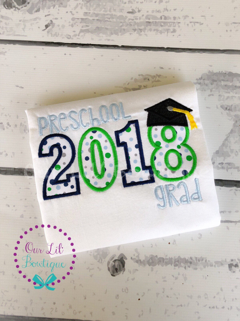 Personalized Graduation Shirt: Embroidered Bodysuit or Tee - 2026 Grad