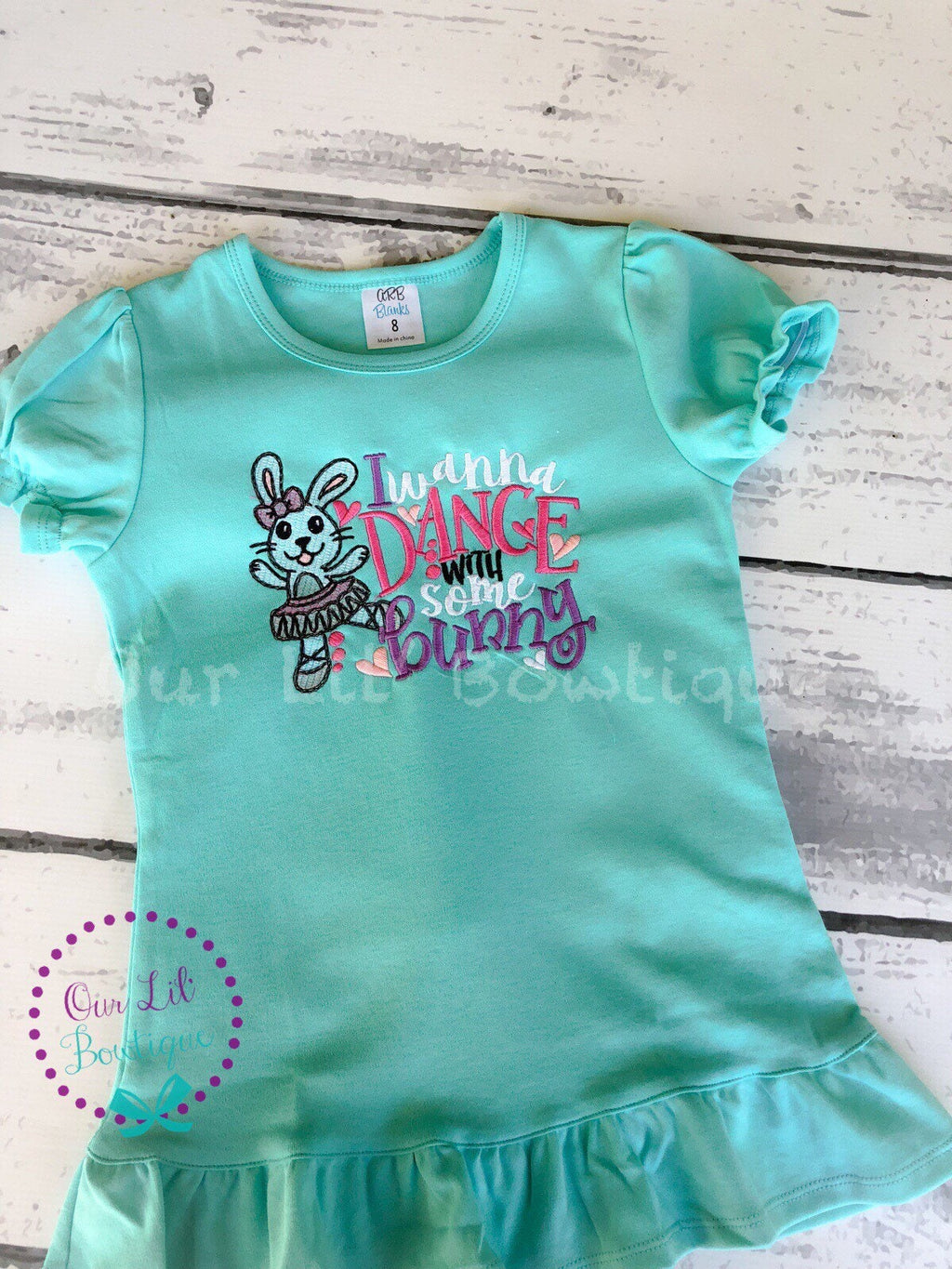 Ballerina Bunny Applique Easter Shirt - Personalized Girls Ballet Tee