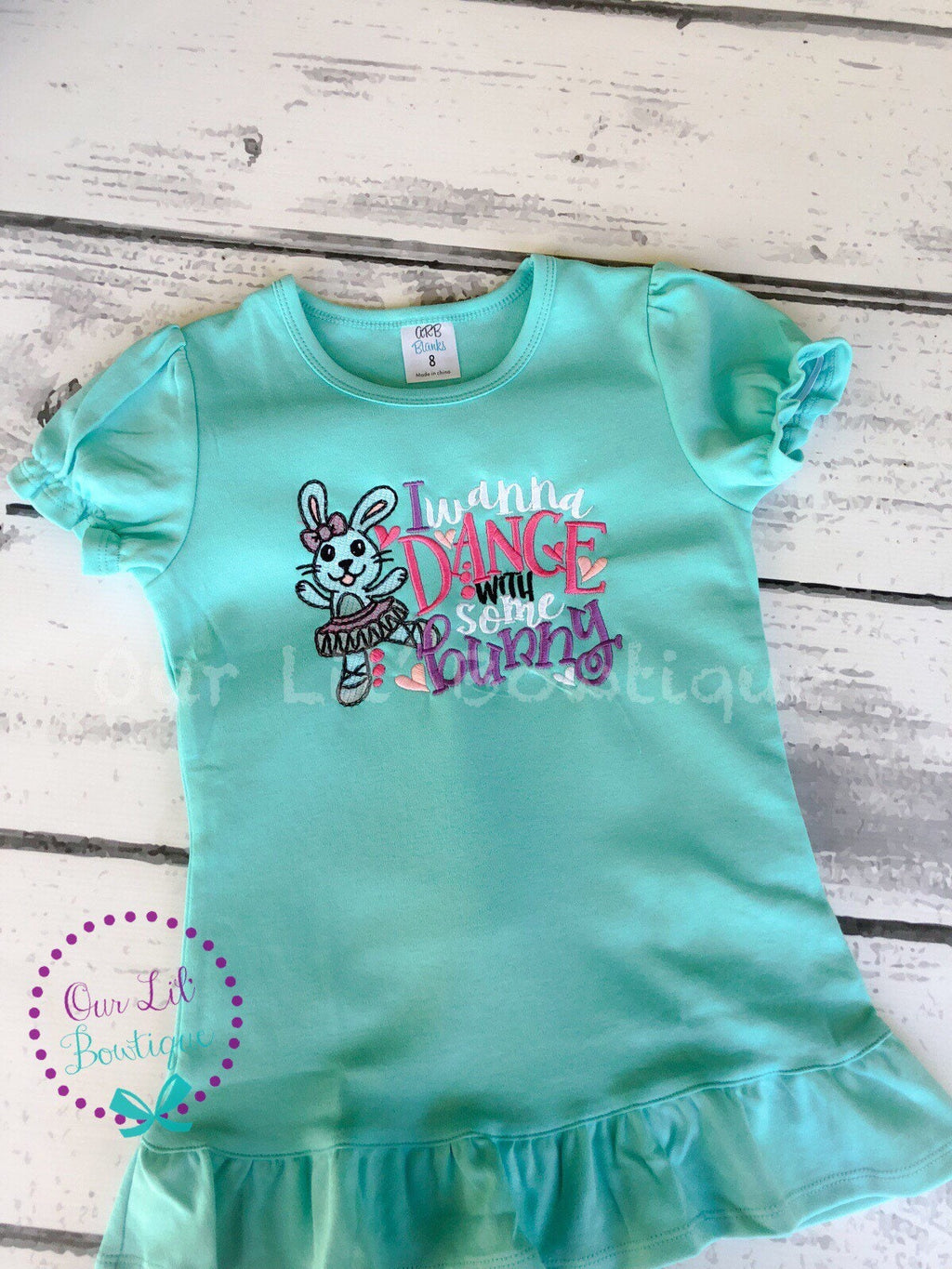 Ballerina Bunny Applique Easter Shirt - Personalized Girls Ballet Tee
