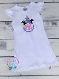 Monogrammed Unicorn Graduation Shirt: Embroidered Pre-K, Kindergarten - Graduation Dress - 2026 Grad