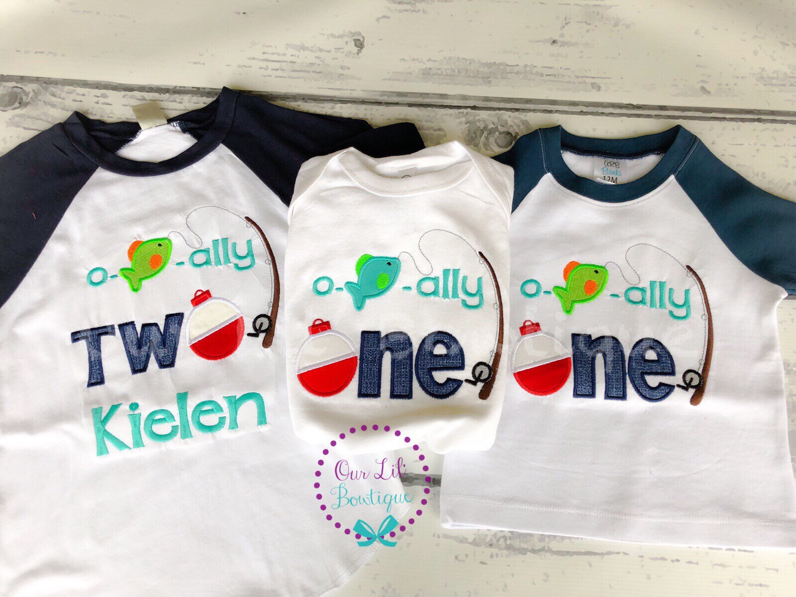 O-Fish-Ally One Birthday Shirt - Fishing Theme - Personalized