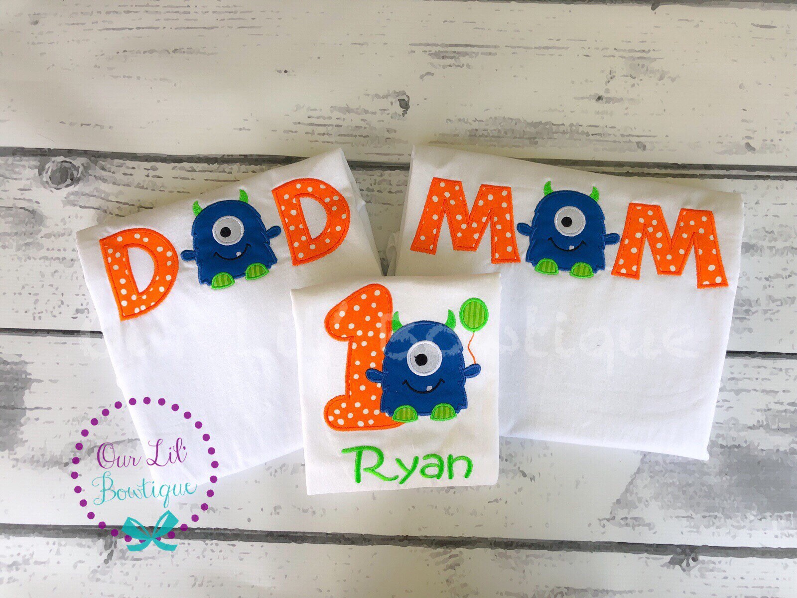 Personalized Monster 1st Birthday Shirt