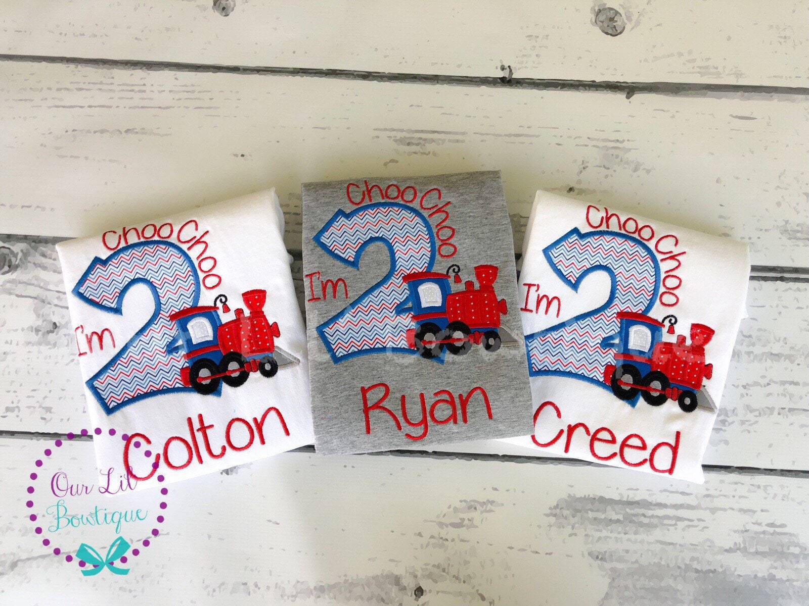 Choo Choo I'm 2 - Train Shirt - Train - Birthday - Boy Train Shirt - Personalized Train Shirt - Birthday Train - Boy Train Shirt