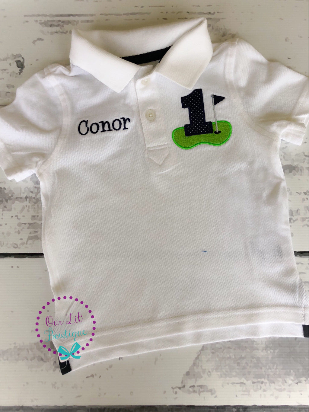 Golf Polo Birthday Shirt - Boys Birthday Shirt - Hole In One Birthday - Personalized Birthday Shirt - Golfing Birthday Shirt - Golf Shirt