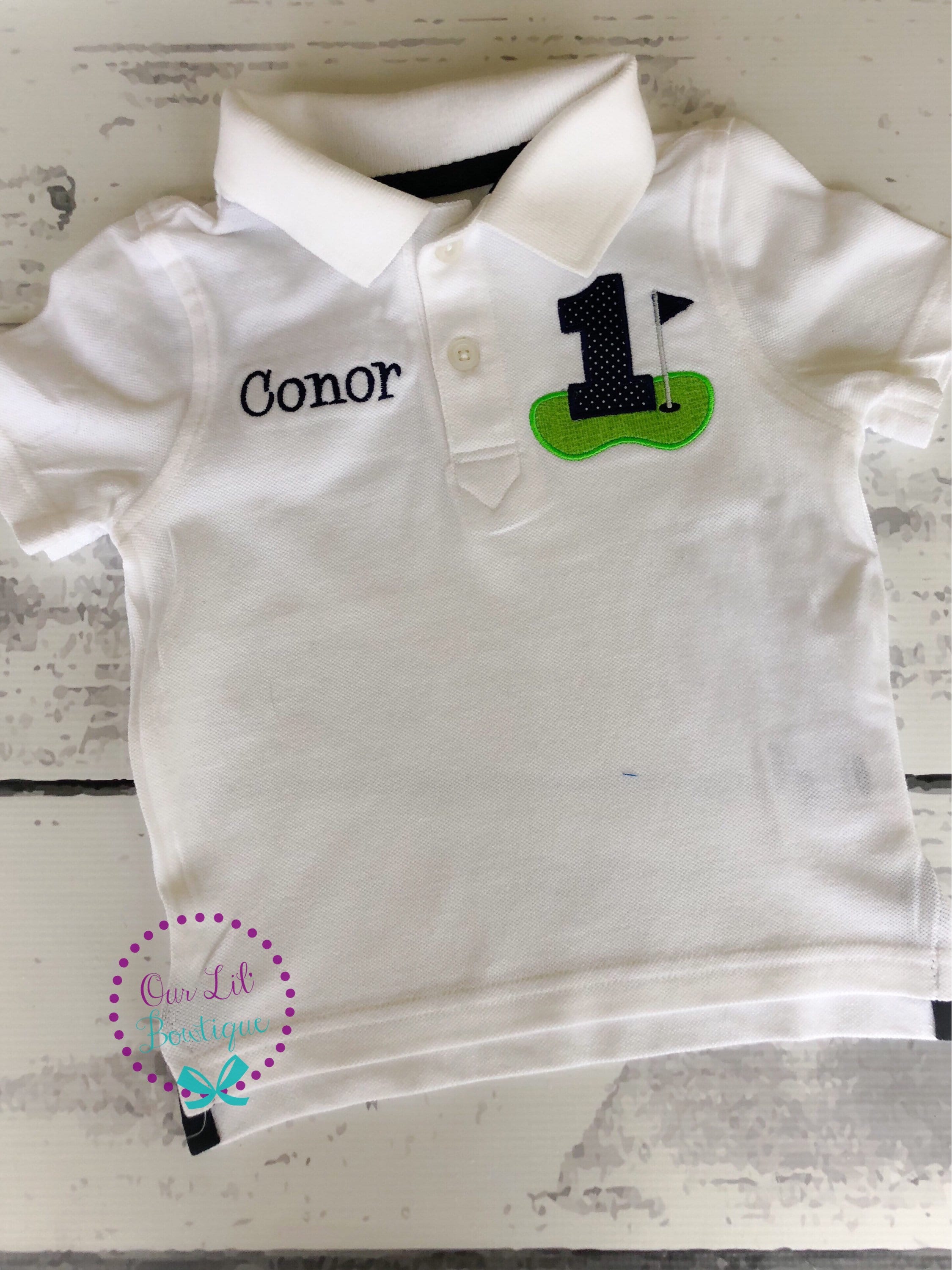 Golf Polo Birthday Shirt - Boys Birthday Shirt - Hole In One Birthday - Personalized Birthday Shirt - Golfing Birthday Shirt - Golf Shirt